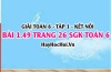 Bài 1.49 SGK Toán 6 tập 1 Kết nối tri thức